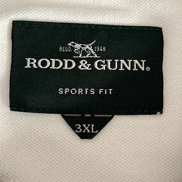Rodd & Gunn New Haven Sports Fit Polo in White & Navy - Size 3XL - Picture 4 of 6